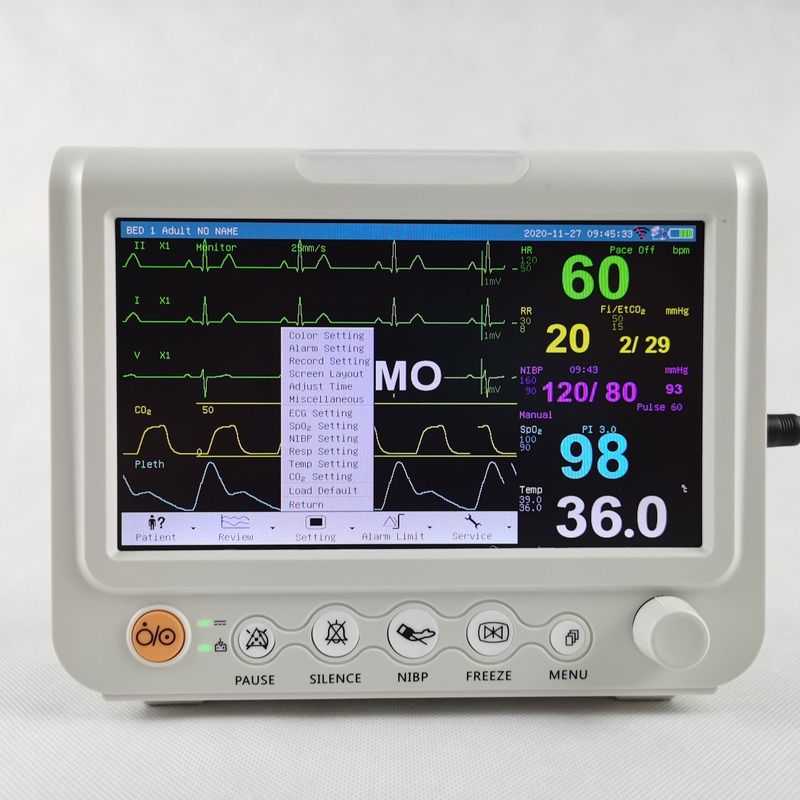 Moniteur multiparamétrique de signes vitaux de 7 pouces durable, moniteur de signes vitaux vétérinaire