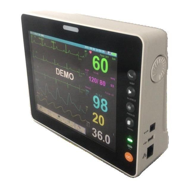 Moniteur de signes vitaux de 8 pouces durable meilleur prix Moniteur de soins intensifs de l' hôpital Moniteur de signes vitaux multiparasé