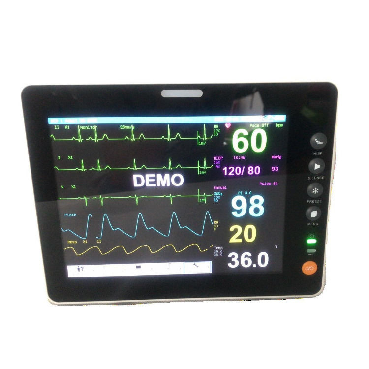 Moniteur de signes vitaux de 8 pouces durable meilleur prix Moniteur de soins intensifs de l' hôpital Moniteur de signes vitaux multiparasé