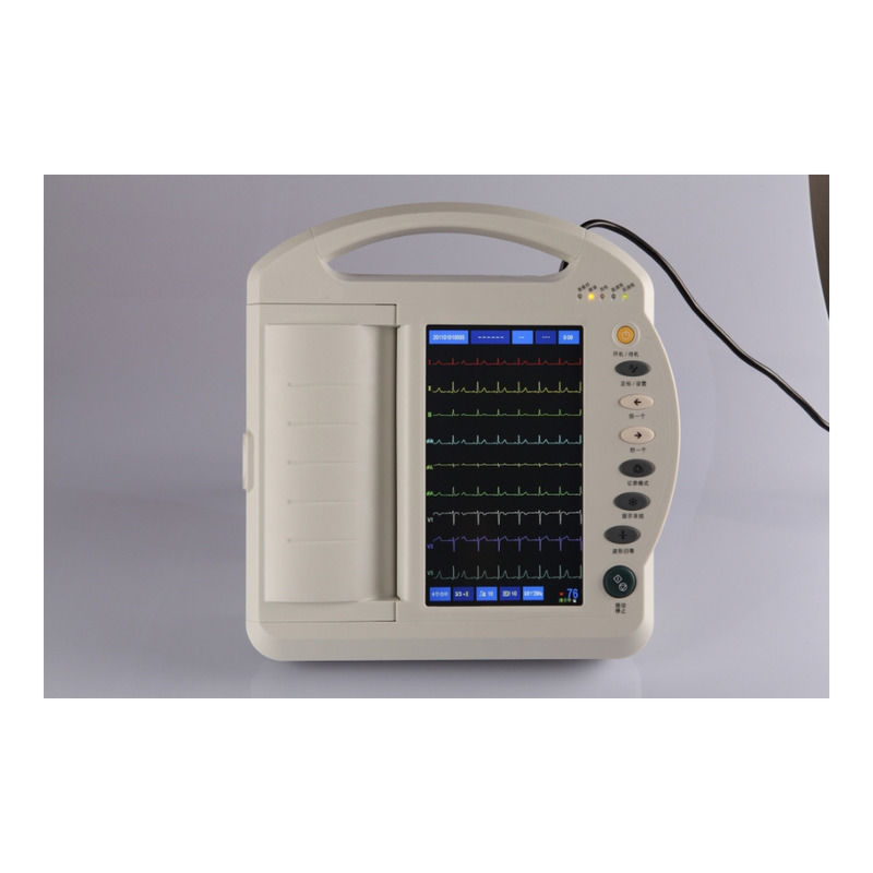 Électrocardiographe portable en métal à 12 dérivations avec analyseur, fabricant d'électrocardiographes