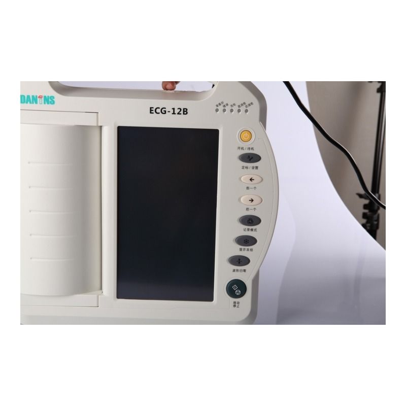 Électrocardiographe portable en métal à 12 dérivations avec analyseur, fabricant d'électrocardiographes