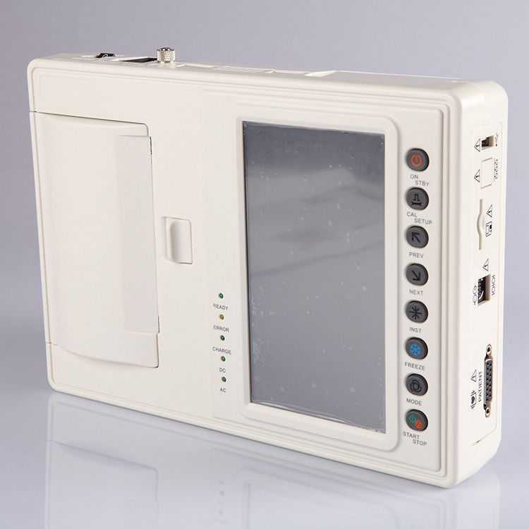 Machine ECG médical 12 canaux, machine ECG métallique portable, ECG 6 électrocardiographe, machine ECG d'effort