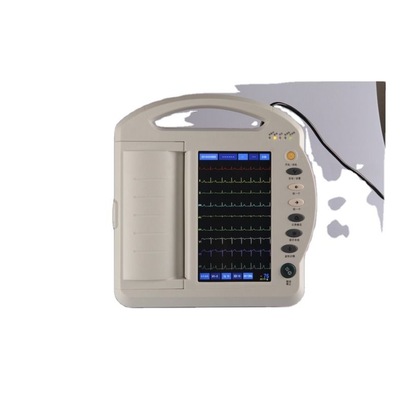 Machine d'ECG métallique portable Électrocardiographe Machine d'ECG numérique 12 canaux Machine d'ECG 12 dérivations EKG