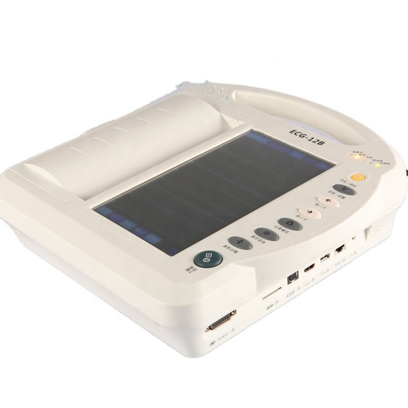 Machine ECG humain examen cardiaque cardiologie ECG 12 canaux machine ECG EKG électrocardiogramme ECG