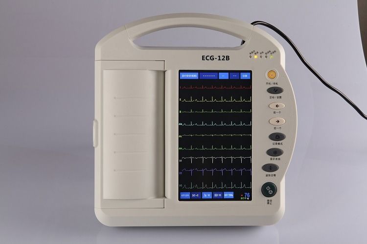 Machine ECG humain examen cardiaque cardiologie ECG 12 canaux machine ECG EKG électrocardiogramme ECG