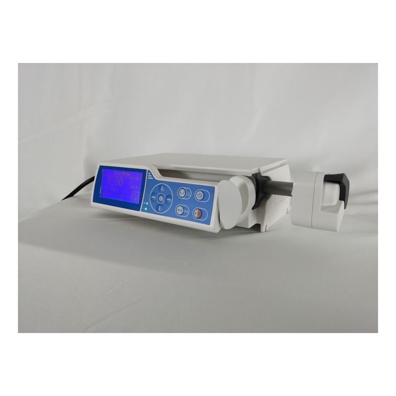 Pompe à seringue métallique intelligente pour injection veineuse, pompe à seringue à chargement frontal avec écran de verrouillage, pompe à seringue à haute viscosité