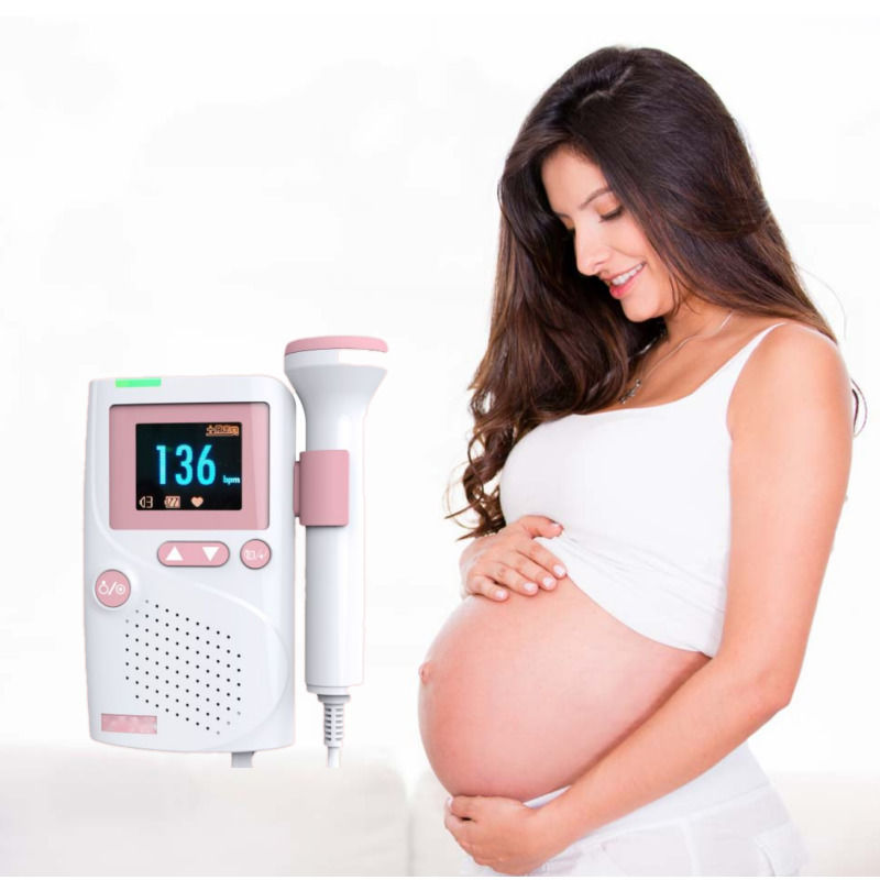 Ultrasons médicaux étanches à l'eau, son à haute fidélité Cardiologie CE Ultrasons nourrissons, bébés Moniteur cardiaque portable Fœtal Doppler
