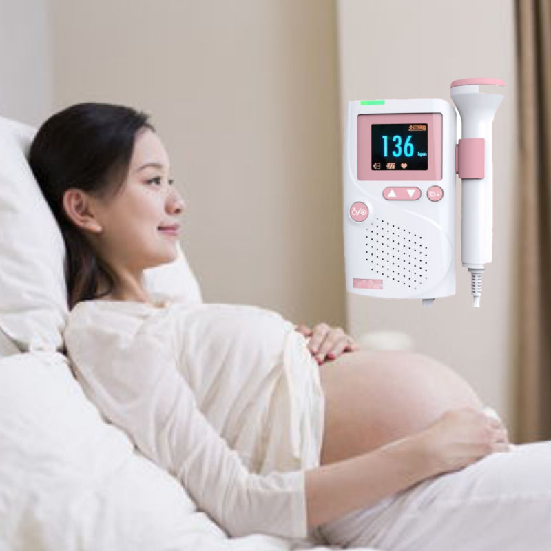 Ultrasons médicaux étanches à l'eau, son à haute fidélité Cardiologie CE Ultrasons nourrissons, bébés Moniteur cardiaque portable Fœtal Doppler