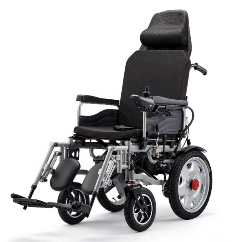 Chaise électrique pour handicapés télécommande léger Prix bon marché Chaise roulante électrique pliable pour handicapés de 140 kg