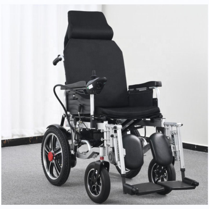Chaise électrique pour handicapés télécommande léger Prix bon marché Chaise roulante électrique pliable pour handicapés de 140 kg